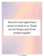 A Journey of Love, Support,