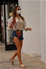 Alessandra Ambrosio Runs Errands in Daisy Dukes & Open White Shirt: Photos