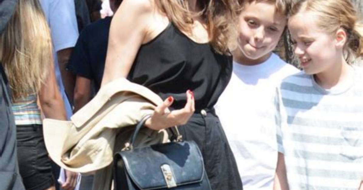 Angelina Jolie’s Black Outfits During Outings with Her Kids — Pics – Hollywood Life