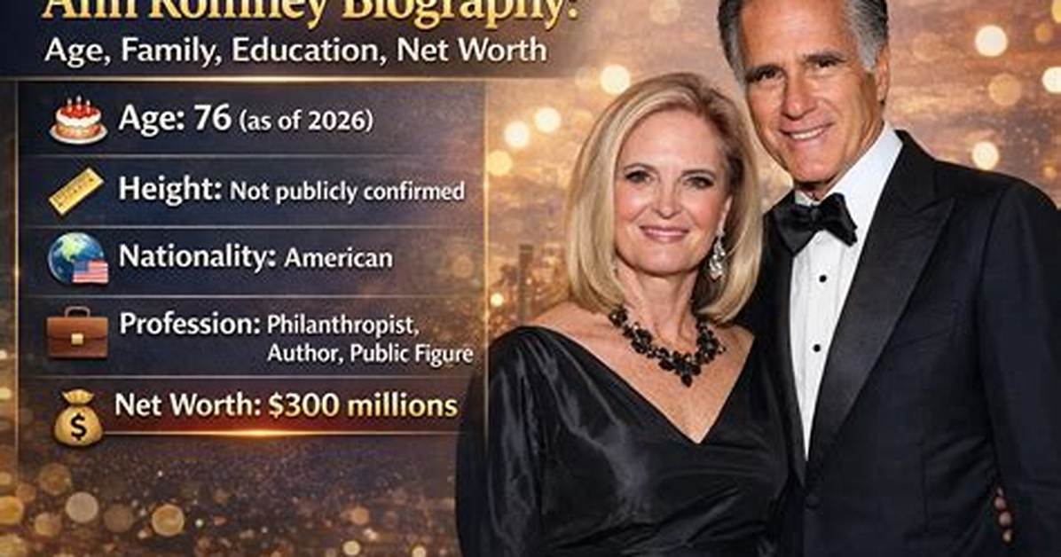 Ann Romney’s Net Worth, Biography, Career, Awards, Fact and Life Story