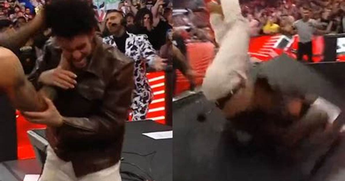 Bad Bunny Gets Chokeslammed Through a Table on ‘Wwe Raw’: Watch – Hollywood Life
