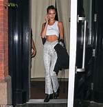 Bella Hadid Shows off Rock Hard Abs in Sheer Tube Top & Suspenders at 2019 Mtv Video Music Awards