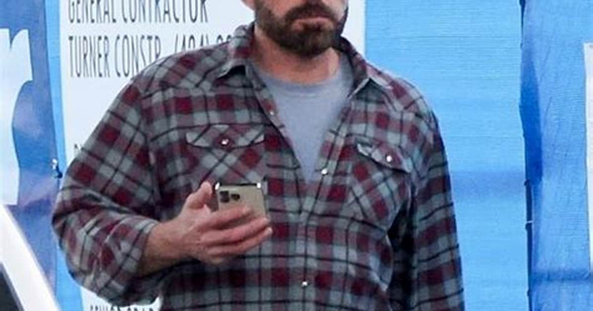 Ben Affleck Rocks Plaid Shirt While out with Son Samuel, 10, in His New Tesla – Photos