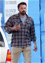 Ben Affleck Rocks Plaid Shirt While out with Son Samuel, 10, in His New Tesla – Photos