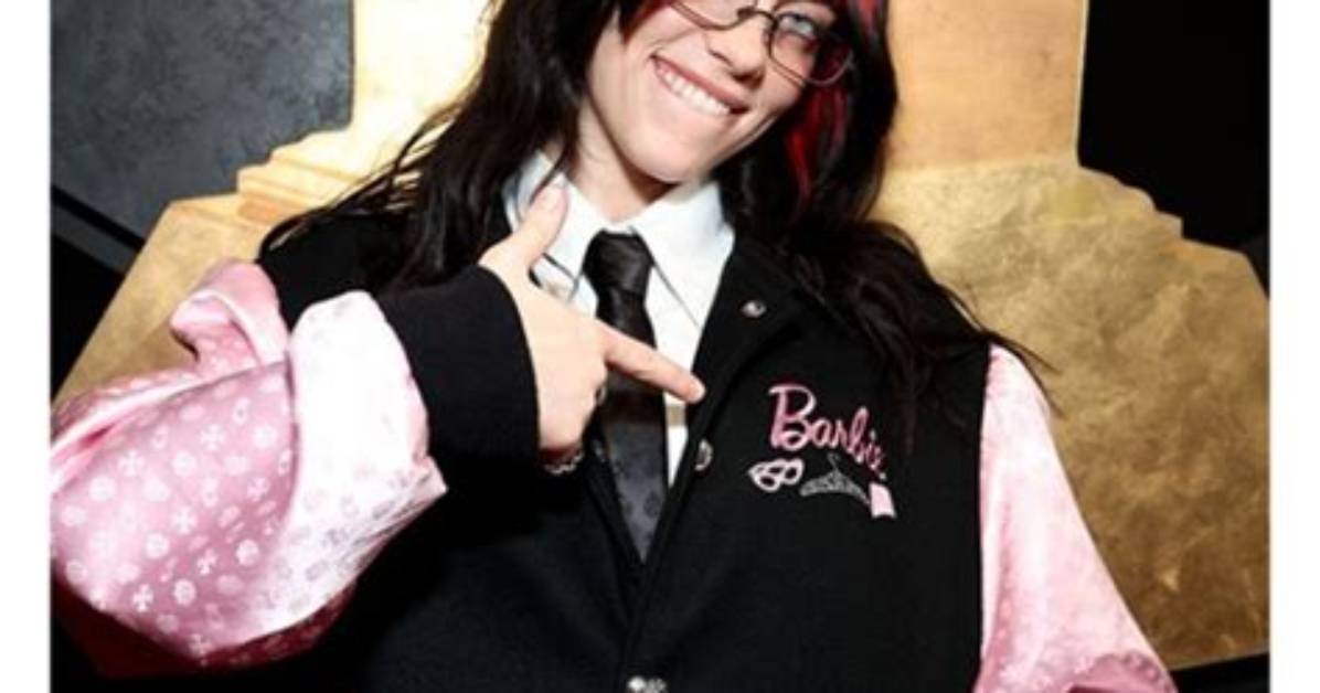 Billie Eilish Rocks Barbie Varsity Jacket at the 2024 Grammy Awards: Photos