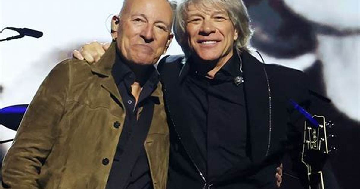 Bruce Springsteen Supports Jon Bon Jovi on Stage at Pre-Grammy Event Two Days After Mom’s Death