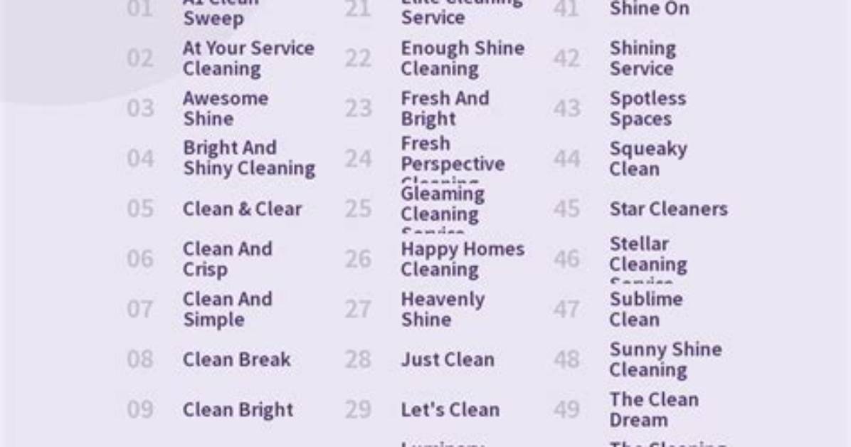 Captivating Cleaning Business Names That Reflect Your Expertise