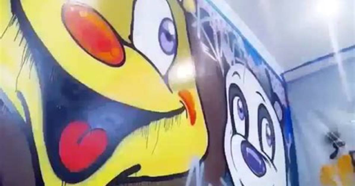 Chris Brown Spray Paints Tyga’s Son’s Bedroom with Fun Animal Graffiti — Watch