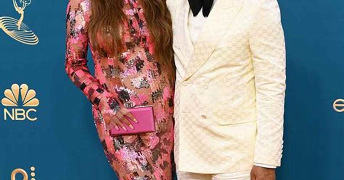 Chrissy Teigein Shows off Her Baby Bump at the Emmys in Metallic Gown
