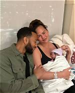 Chrissy Teigen Debuts Newborn Baby Girl & Reveals Her Name in Sweet Photo with Luna & Miles