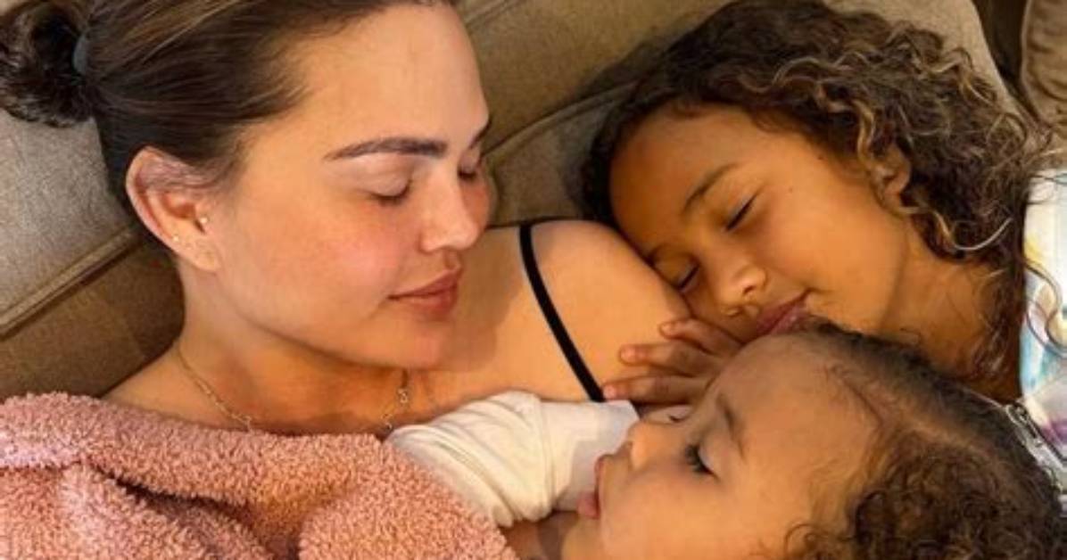 Chrissy Teigen Poses for Cute Photos Taken by Son Miles, 4, 1 Day After Pregnancy News