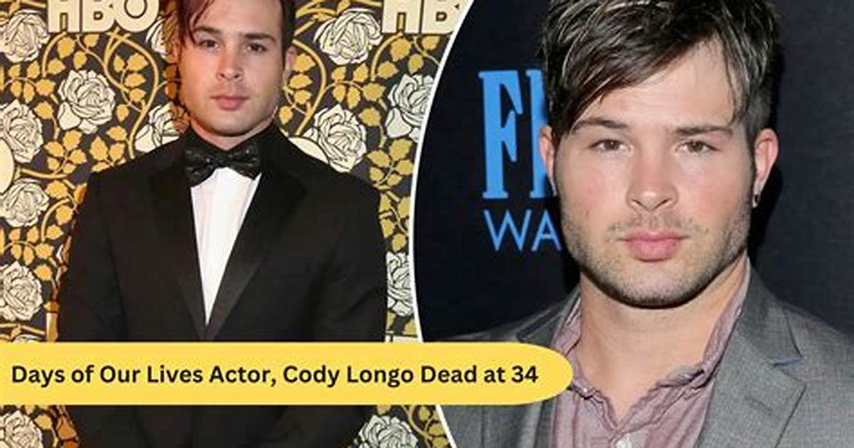 ‘Days of Our Lives’ Actor Passes at Age 34 – Hollywood Life