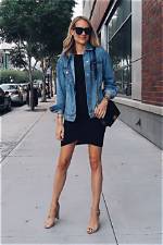 Denim Jackets over Mini Dresses – See Celebrities Rocking the Look – Hollywood Life