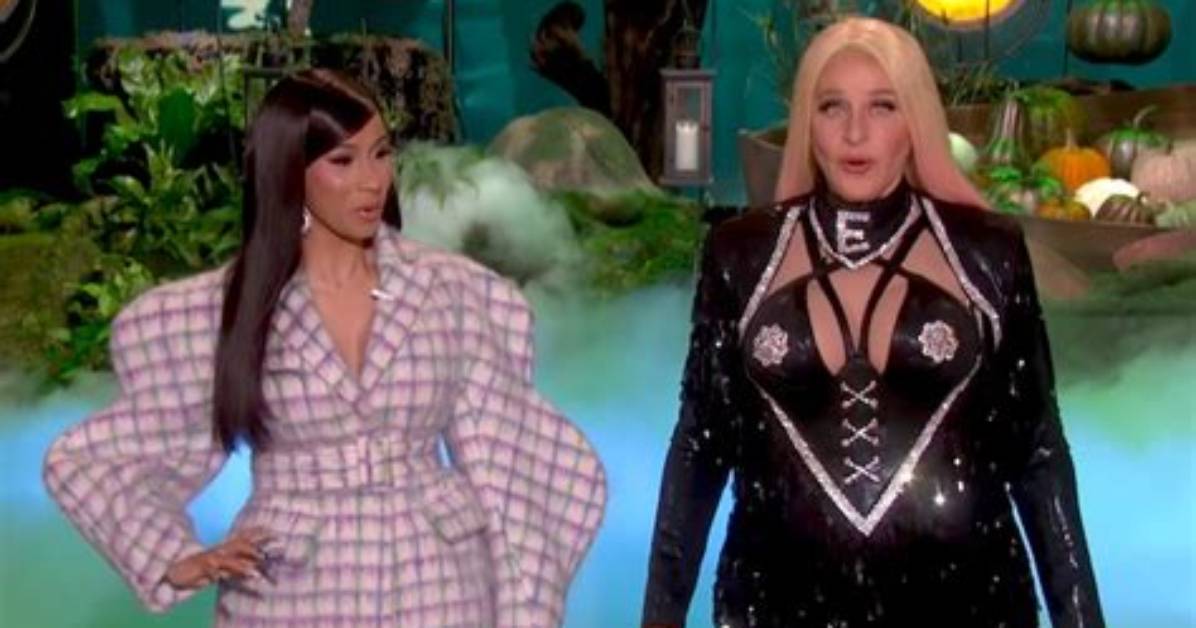 Ellen Degeneres Channels Cardi B’s ‘Hustler’s Character with Hilarious ‘Cardi E’ Halloween Costume