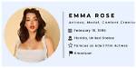 Emma Rose Height, Weight, Net Worth, Age, Birthday, Wikipedia, Who, Nationality, Biography