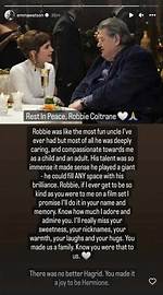 Emma Watson Honors Robbie Coltrane in Heartbreaking Tribute: There Was ‘No Better Hagrid’