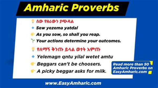 Essential Proverbs in Amharic: Ancient Wisdom for Modern Life