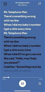 Get the Lyrics to "Telephone Man" Instantly