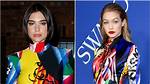 Gigi Hadid vs Dua Lipa — Who Wears This Wild, Colorful Versace Bodysuit Better?