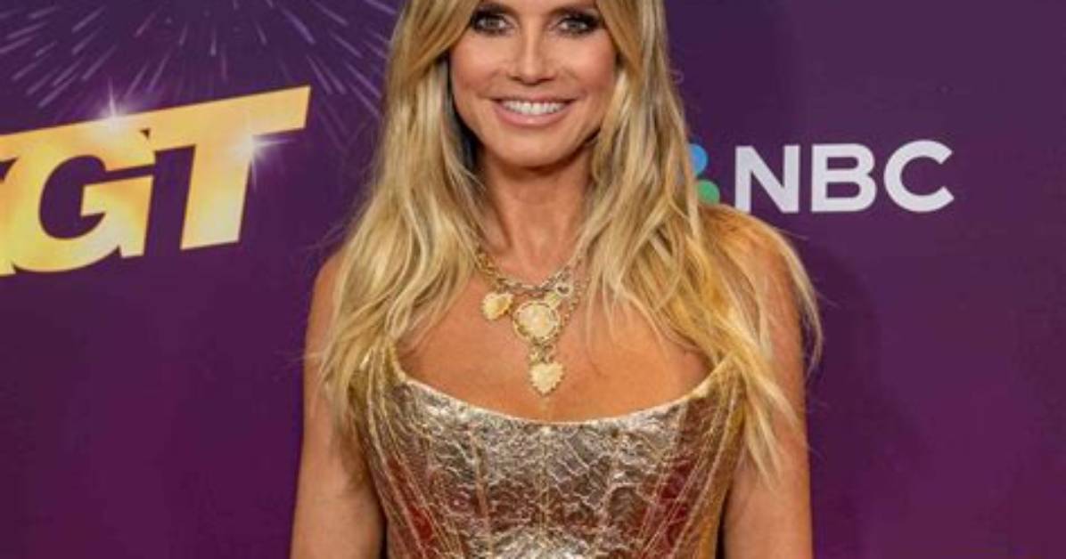 Heidi Klum Dances in a Gold Mini Dress for Flirty Video with Hubby Tom Kaulitz