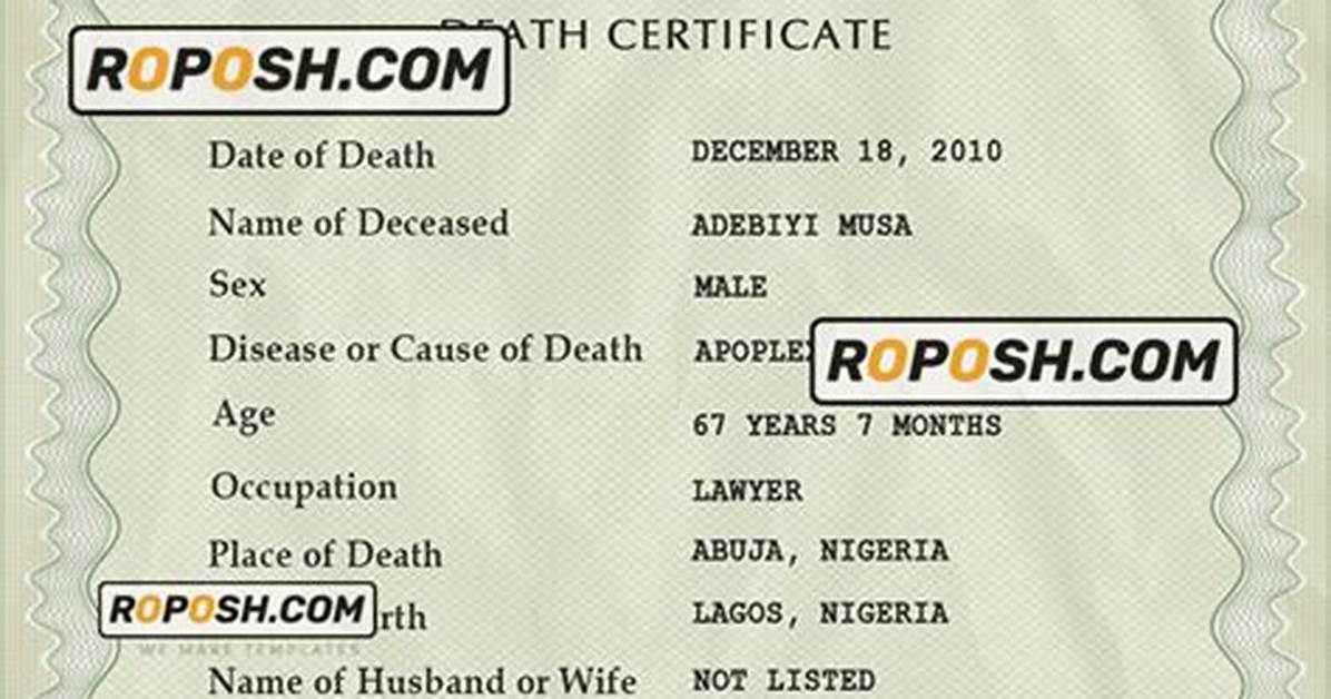 How to Get Death Certificate in Nigeria