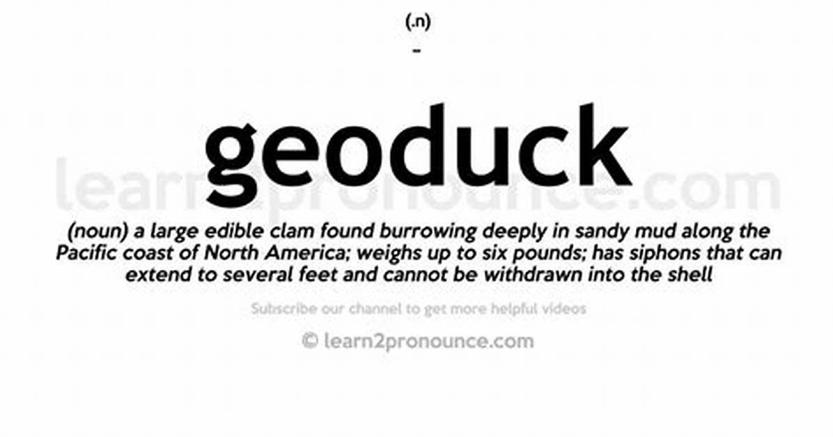 How to Pronounce Geoduck