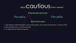 How to Spell Cautious