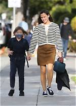Jennifer Garner Holds Hands with Son Samuel, 10, as She Returns to La After Nyc Trip