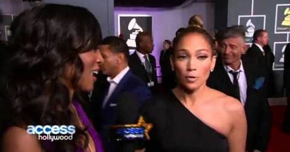 Jennifer Lopez Shows Some Serious Leg in High-Cut Red Dress as She Dances Around Set
