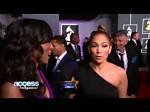 Jennifer Lopez Shows Some Serious Leg in High-Cut Red Dress as She Dances Around Set
