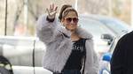 Jennifer Lopez Wears Juicy Shirt & Purple Fur Coat on ‘Hustlers’ Set – Hollywood Life