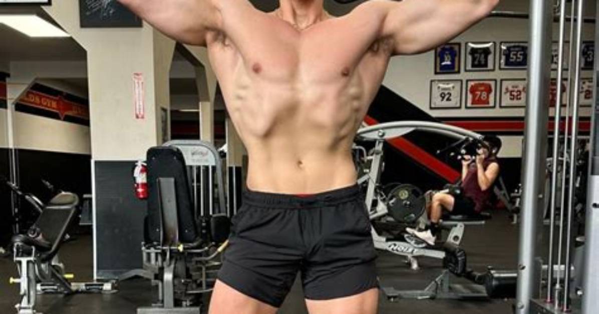 Joseph Baena, 22, Shows off Muscles in Cut-off Tank During Quarantine Bike Ride