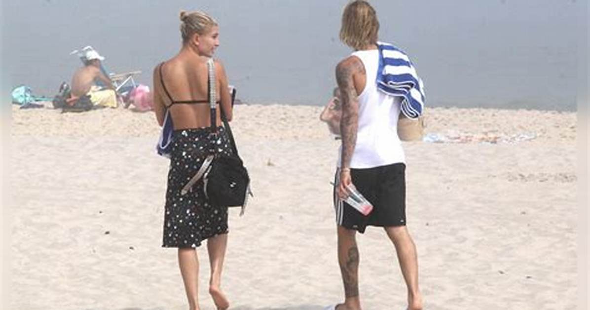 Justin Bieber & Hailey Baldwin Hit the Beach in Swimsuits for Romantic Turks & Caicos Getaway