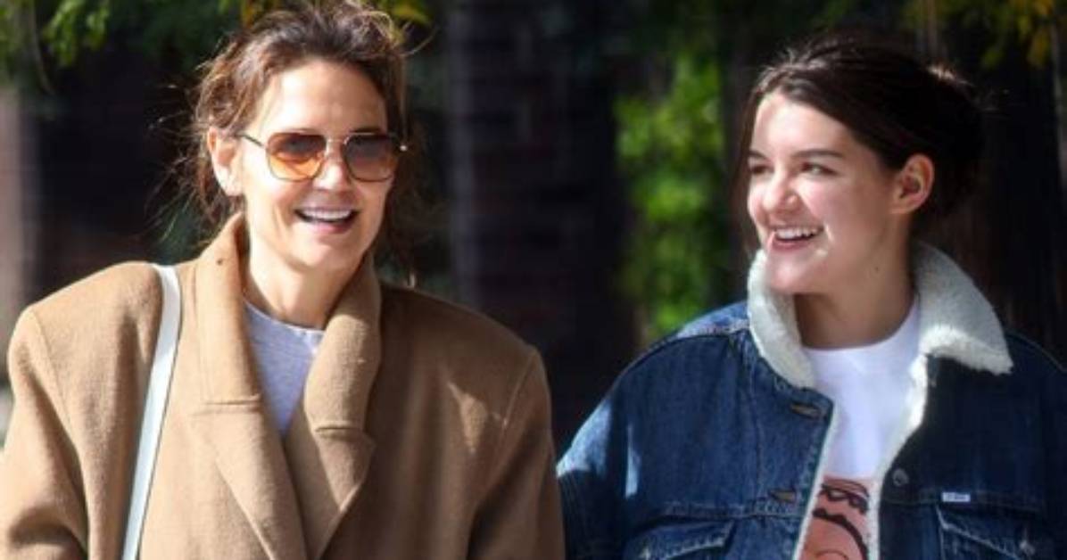Katie Holmes Brings Major Summer Vibes in Flowy White Skirt & off-the-Shoulder Top While out in Nyc