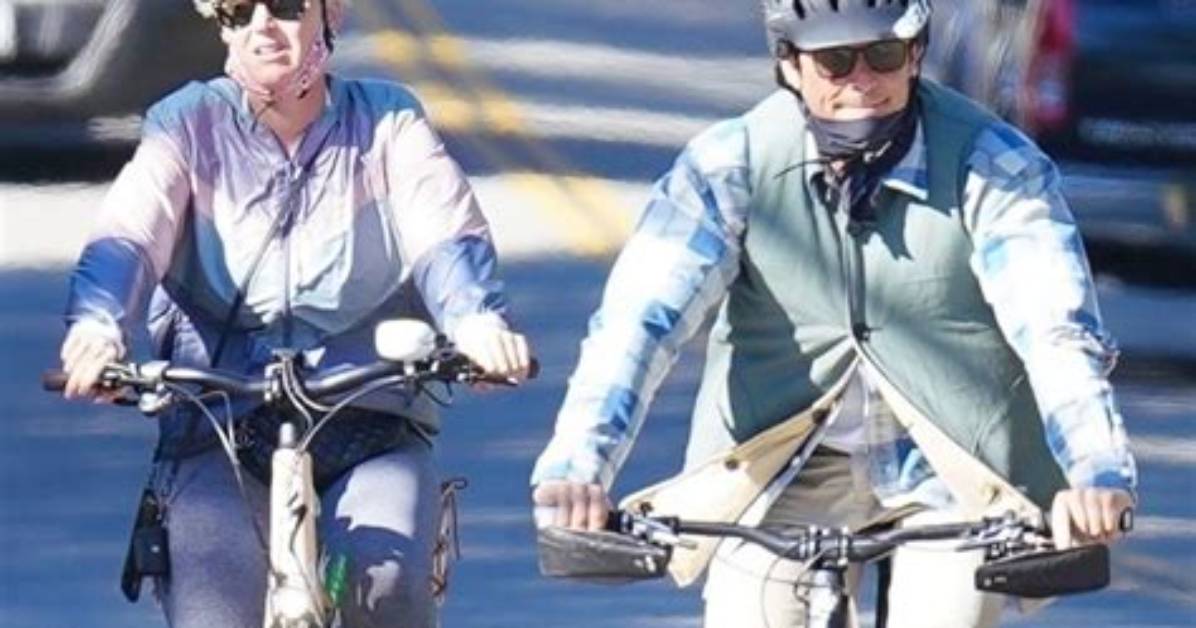 Katy Perry & Orlando Bloom Take a Bike Ride with Daughter Daisy Dove, 8 Mos. , in Santa Barbara