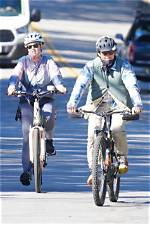 Katy Perry & Orlando Bloom Take a Bike Ride with Daughter Daisy Dove, 8 Mos. , in Santa Barbara
