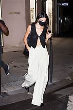 Kendall Jenner Rocks Extremely Daring Crochet Top Held Together by Small Buckle — Photo
