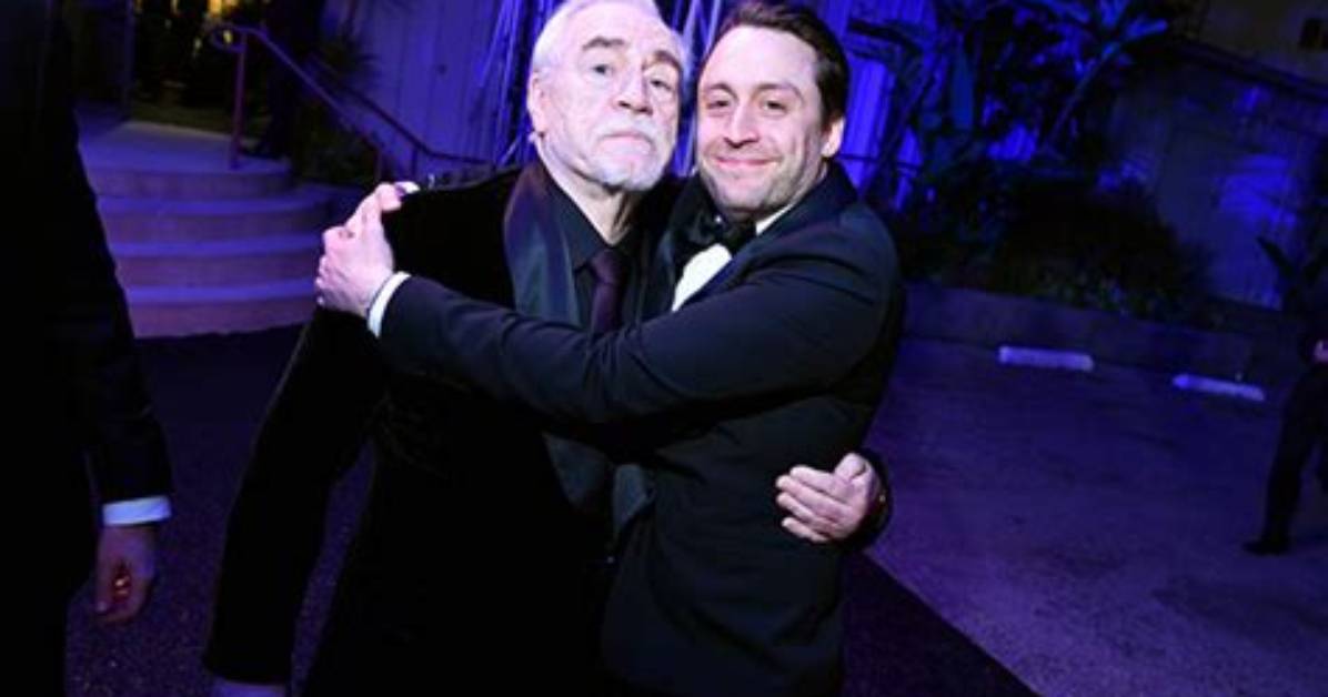 Kieran Culkin Hugs Brian Cox as He Crashes His Photoshoot – Hollywood Life