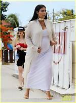 Kim Kardashian Bares Huge Baby Bump in Completely Sheer Jumpsuit at Lacma Gala