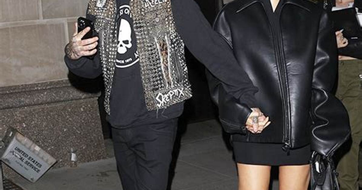 Kourtney Kardashian Slays Lbd & Holds Hands with Travis Barker in Nyc Ahead of Met Gala