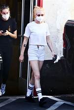 Kristen Stewart Rocks White Shorts & Cropped Shirt While out with Gf Dylan Meyer — Photos