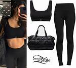 Kylie Jenner Models Black Sports Bra & Leggings for Sexy at-Home Workout: Watch