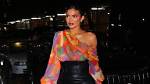 Kylie Jenner Slays in High Waisted Black Leather Mini & off the Shoulder Blouse for Dinner in Nyc – Photos