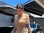 Kylie Jenner Stuns in Tight Beige Dress While Shooting Season 2 of ‘The Kardashians’