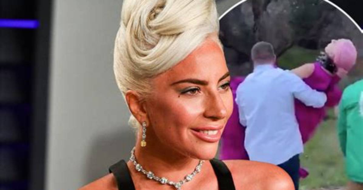 Lady Gaga Carried to Photoshoot in Elaborate Pink Gown — See Video – Hollywood Life