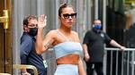 Lady Gaga Rocks a Powder Blue Crop Top & Leggings — Pics – Hollywood Life
