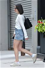 Lea Michele Rocks Daisy Dukes for Casual Look in Nyc: Photos