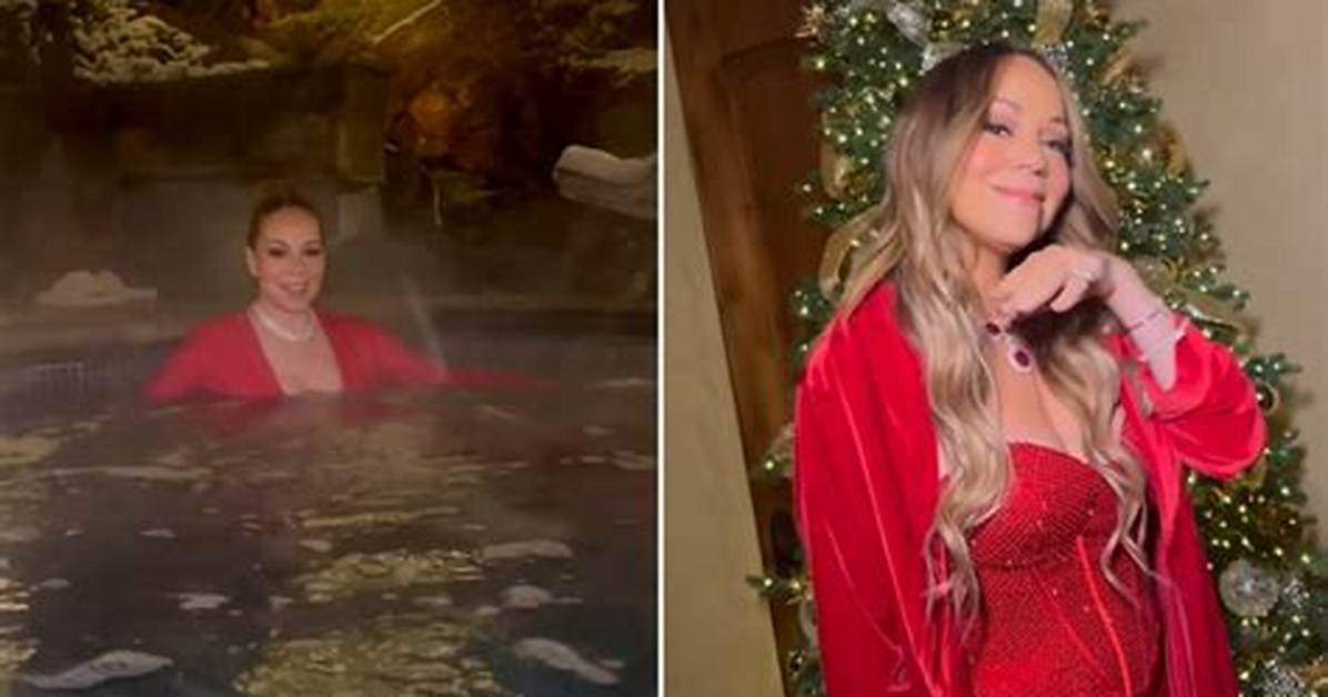 Mariah Carey Gets in Hot Tub in Sparkling Red Dress to Celebrate 2024 – Hollywood Life