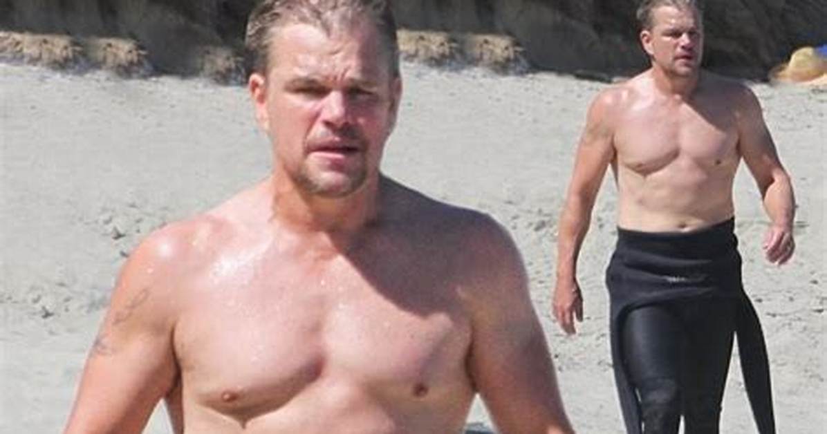 Matt Damon, 49, Goes Shirtless During Fun Family Beach Day with Wife & Daughters – Pic