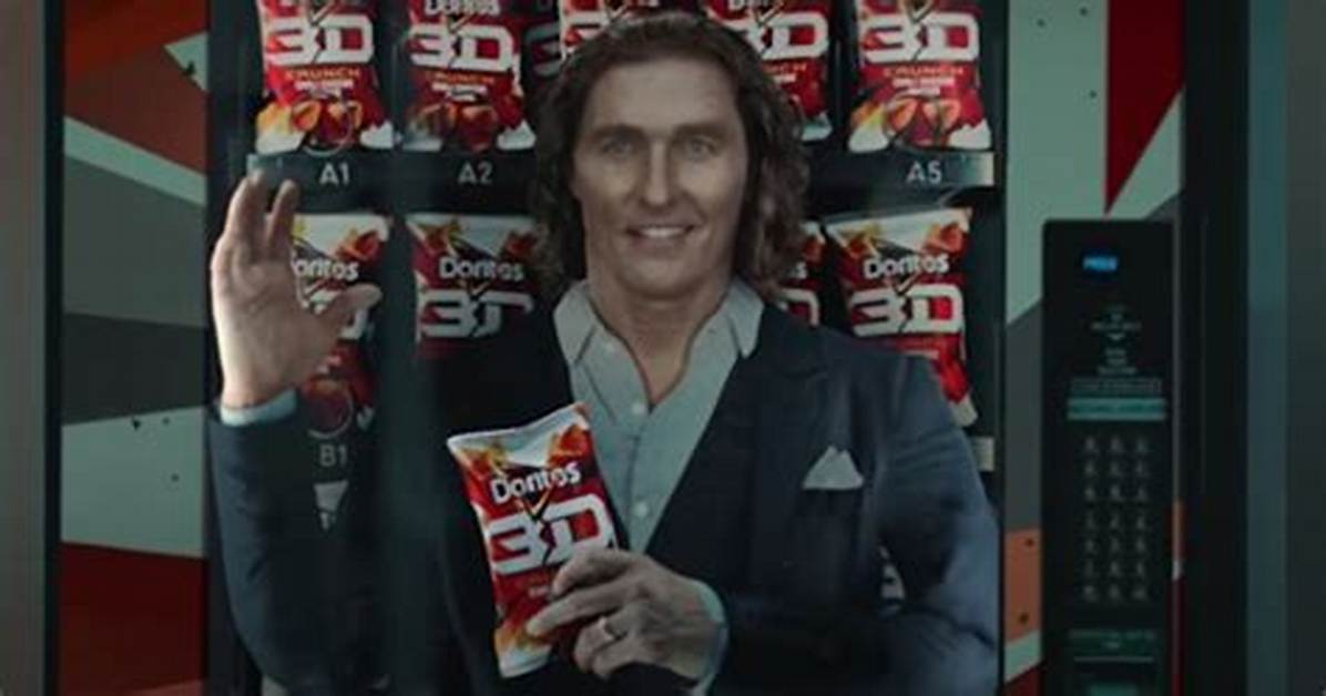 Matthew Mcconaughey Goes Flat in Doritos’ 3D Crunch Super Bowl Ad – Hollywood Life